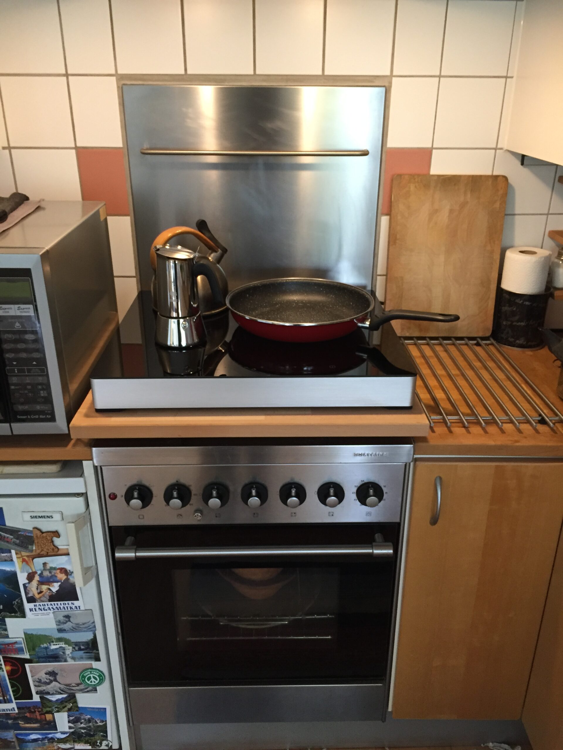 tijdelijke setup inductieplaat